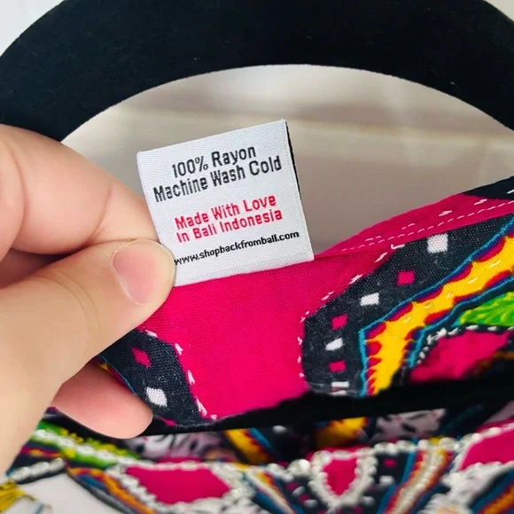 Women’s OS Back from Bali Sequined Cover Up Poncho - Picture 6 of 6